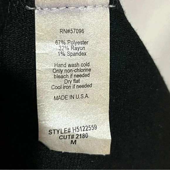 Harmony 3/4 sleeve black open front cardigan/blazer medium - Picture 8 of 9